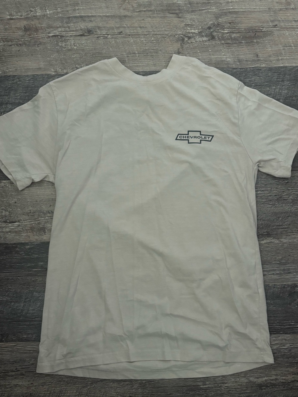 Chevrolet Men's Short Sleeve Crew T-Shirt in Light Beige